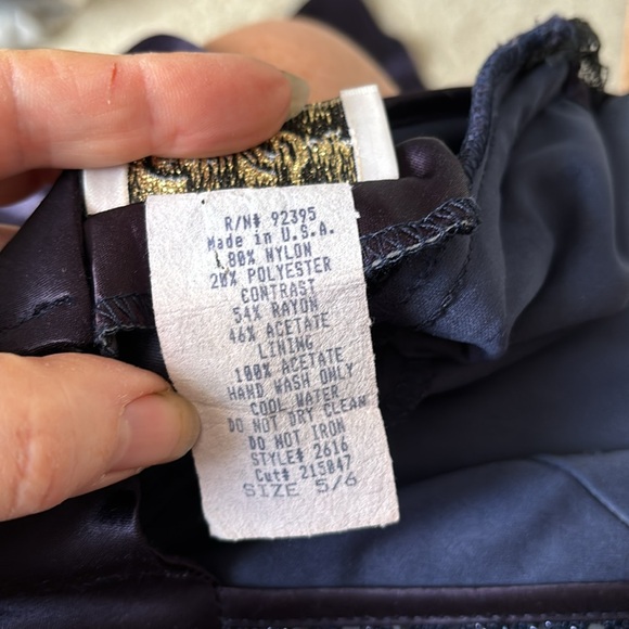 Beautiful satin & sequence tea length gown - Picture 6 of 6